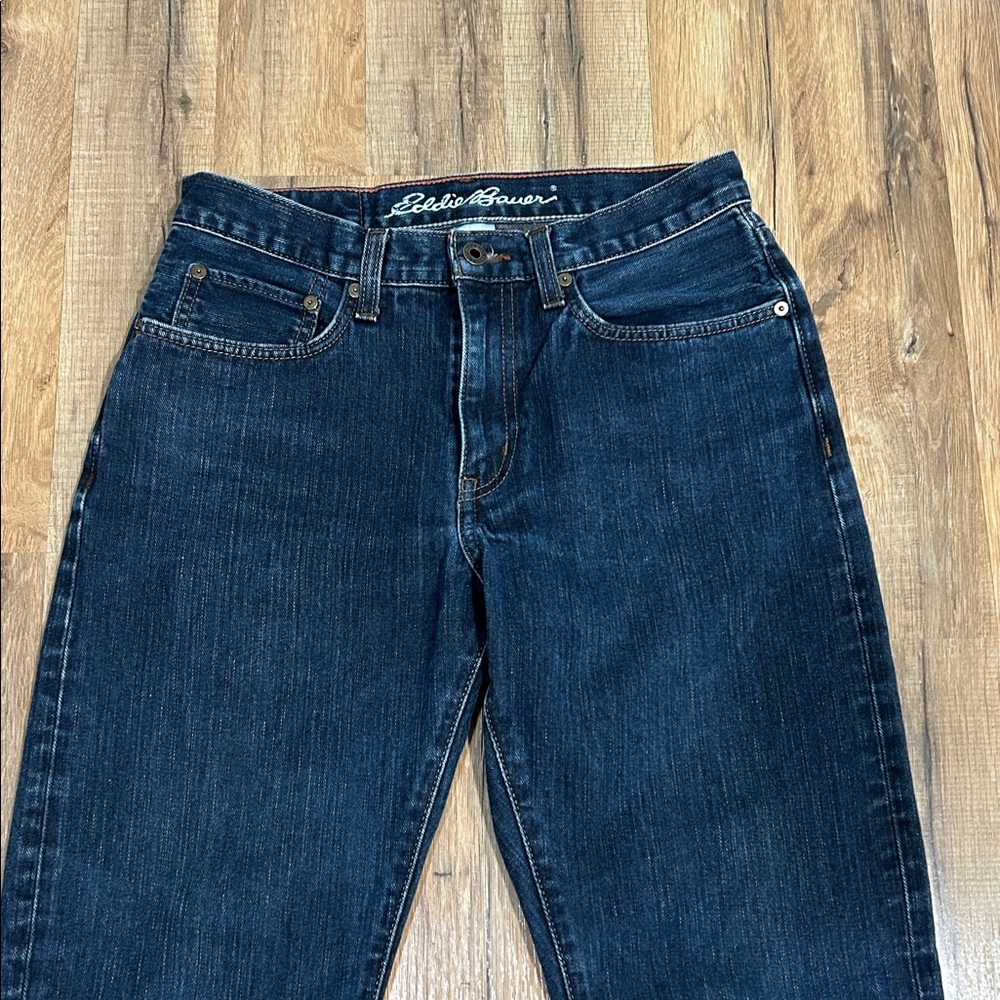 EDDIE BAUER MENS BOOT CUP BLUE JEANS Sz 30/32 - Picture 3 of 10
